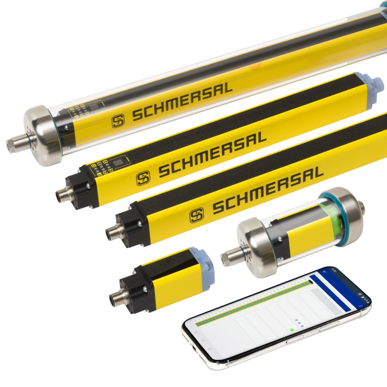 photo, safety light curtains from Schmersal