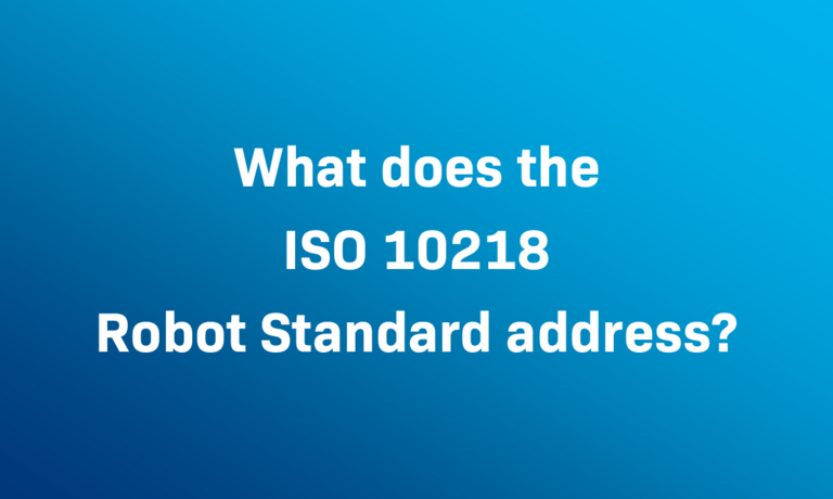 title card: What does the ISO 10218 Robot Standard address?