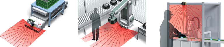illustration, applications for safety laser scanners