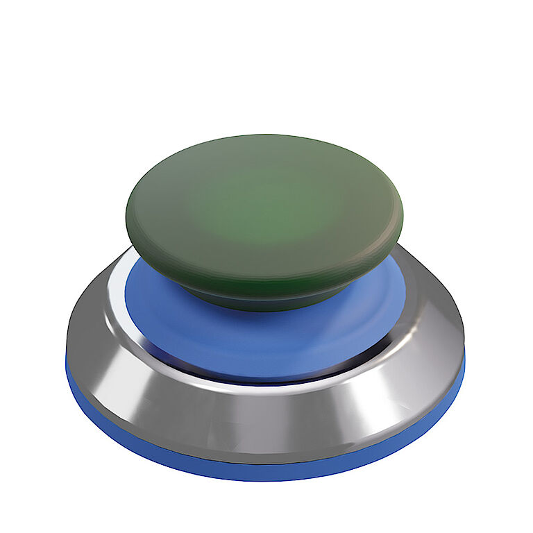 image, HDLP30 illuminated compact mushroom button in green