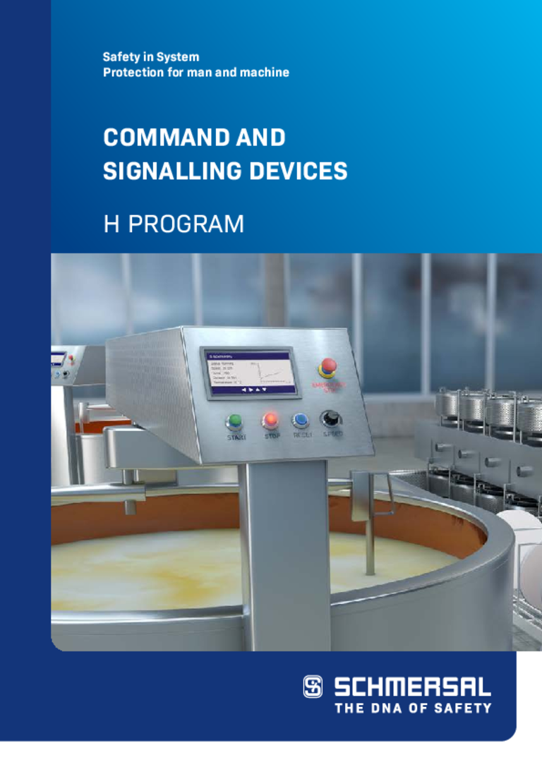 cover, Mock brochure for H Series (pages from Command & Signaling Device brochure)