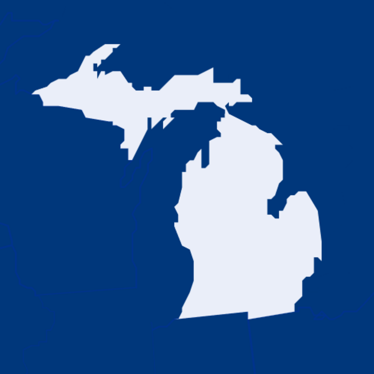 illustration, map of Michigan