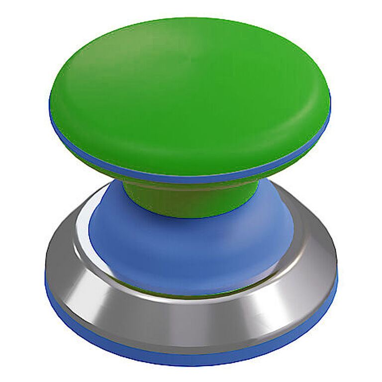 image, HDTP40 mushroom button in green