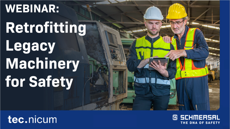 title slide - Webinar: Retrofitting Legacy machinery for Safety