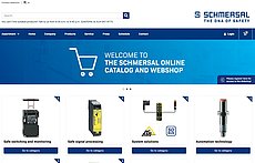 screenshot of the homepage of the online catalog webshop