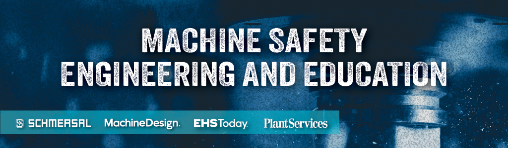 graphic with text: Machine Safety, Engineering and Education